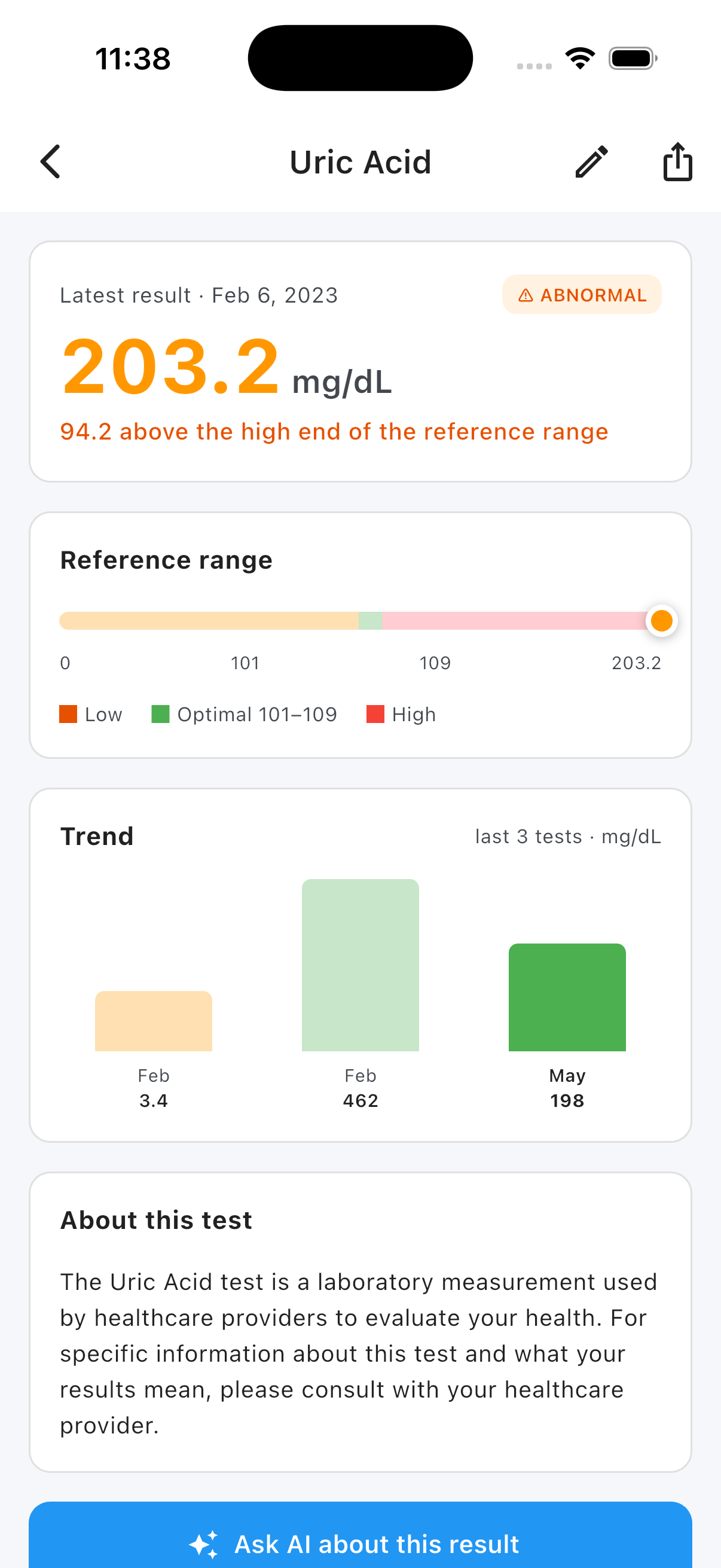 Drop result-detail screenshot